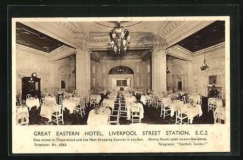 AK London, Great Eastern Hotel Liverpool, Street Station