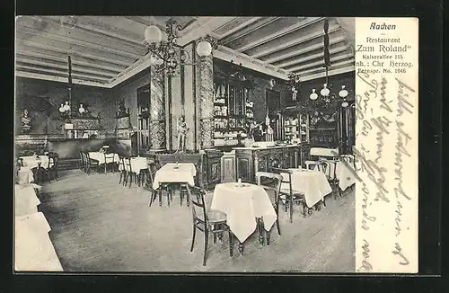 AK Aachen, Kaiserallee 115, Restaurant Zum Roland, Inh. Chr. Herzog