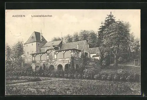 AK Aachen, Blick zum Gasthaus Linzenshäuschen