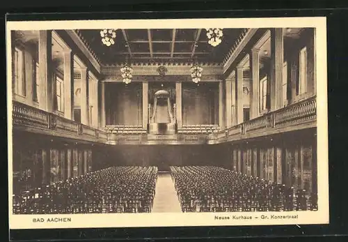 AK Aachen, Gr. Konzersaal im neuen Kurhaus