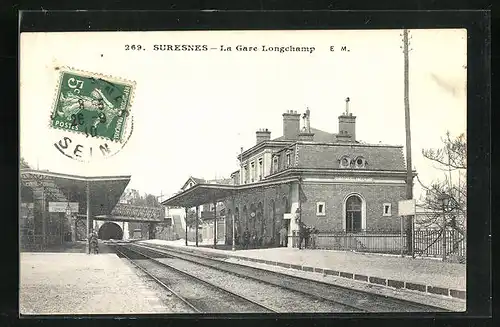 AK Suresnes, La Gare Longchamp, Bahnhof