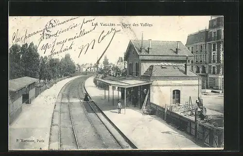 AK Les Vallées, Gare des Vallées, Bahnhof
