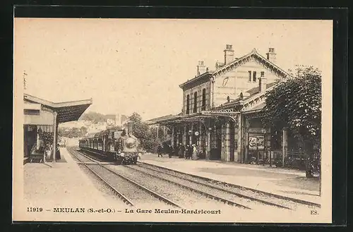 AK Meulan, La Gare Meulan-Hardicourt, Bahnhof