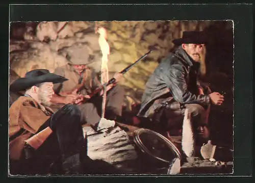 AK Winnetou Teil II, Filmszene mit Banditen