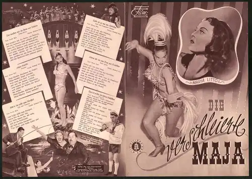 Filmprogramm DNF, Die verschleierte Maja, Maria Litto, Willy Fritsch, Grethe Weiser, Regie Geza von Cziffra