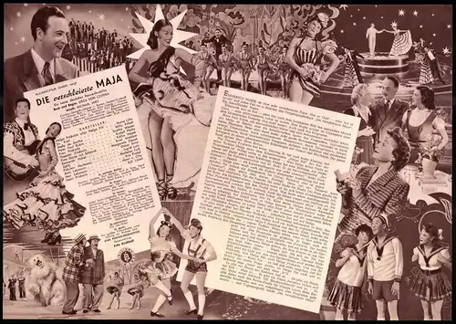 Filmprogramm DNF, Die verschleierte Maja, Maria Litto, Willy Fritsch, Grethe Weiser, Regie Geza von Cziffra