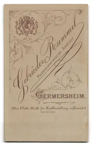 Fotografie Gebr. Rummel, Germersheim, Portrait junge Dame in hübscher Kleidung mit Medaillon