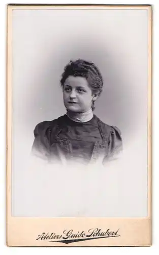 Fotografie Guido Schubert, Dresden-A, Portrait bürgerliche Dame in modischer Kleidung