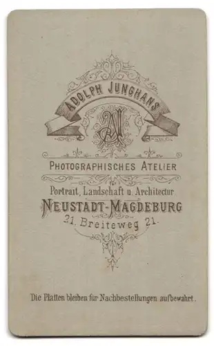 Fotografie Adolph Junghans, Neustadt-Magdeburg, Portrait bürgerlicher Herr im Anzug