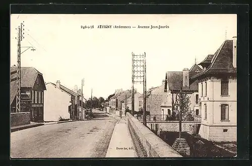 AK Attigny, Avenue Jean-Jaures, Ardenne