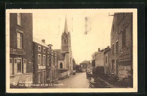 AK Beauraing, Rue de l`Eglise et de la Grotte