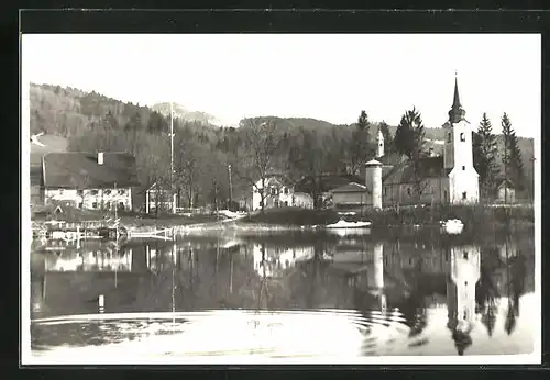 Foto-AK St. Jakob, Teilansicht mit Kirche