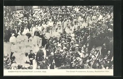 AK London, Eucharistic Congress 1908, The Great Procession