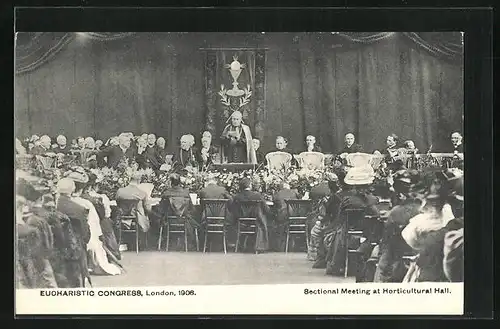 AK London, Eucharistic Congress 1908, Sectional Meeting at Horticultural Hall