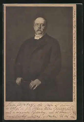 AK Otto von Bismarck, nach Gemälde von Franz von Lenbach