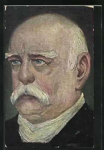 Künstler-AK K. Ober: Kopfportrait von Bismarck