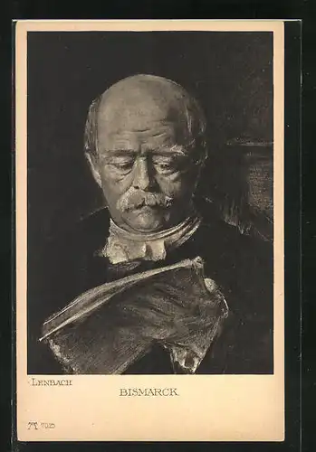 AK Bismarck, Portrait nach Lenbach