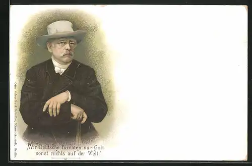 Lithographie Wir Deutsche fürchten Gott..., Bismarck