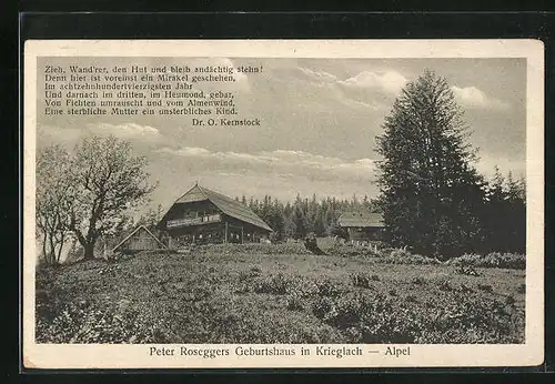 AK Krieglach, Peter Roseggers Geburtshaus