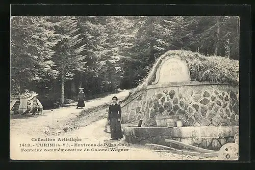 AK Turini, Fontaine commémorative du Colonel Wagner