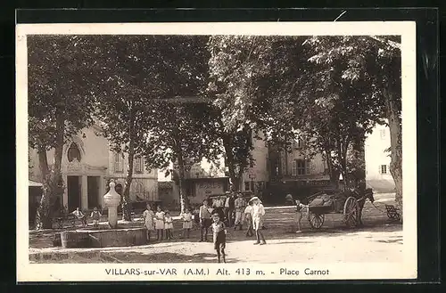 AK Villars-sur-Var, Place Carnot