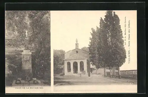 AK Vallauris, Notre Dame des Grâces, Croix de la Mission 1901