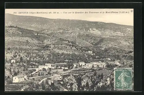 AK Levens, Vue sur le Quartier des Traverses et le Mont-Férion