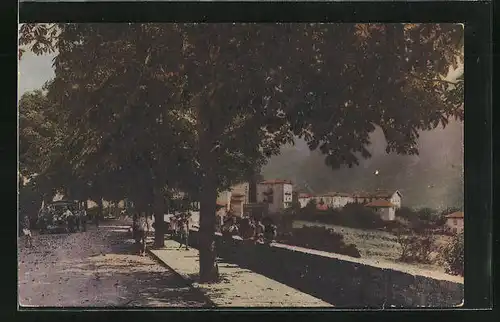 AK Villars Sur Var, Sous les marronniers