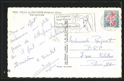 AK Touet de L`Escarene, Vue Generale