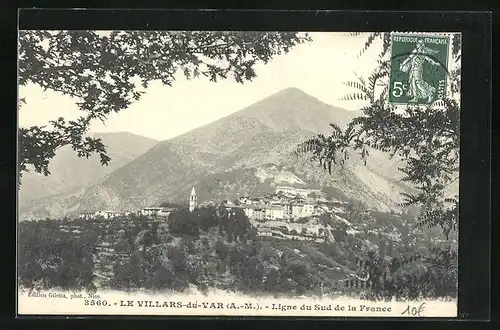 AK Villars-du-Var, Blick nach der Stadt
