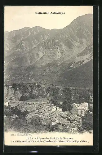 AK Le Villars-du-Var, Panorama et la Chaîne du Mont Vial