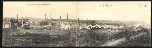 Klapp-AK Micheville, Totalansicht mit Fabrik