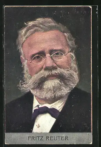 Künstler-AK Portrait von Fritz Reuter