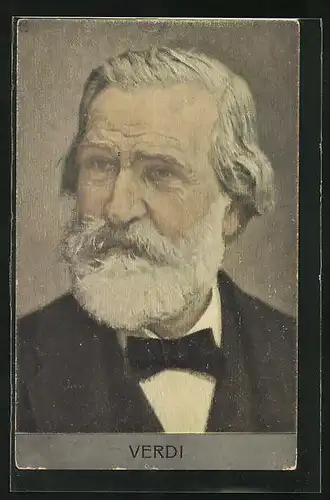 AK Portrait von Giuseppe Verdi, Komponist