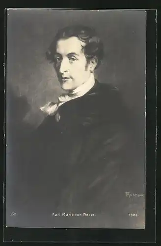 AK Portrait von Karl Maria von Weber, Komponist