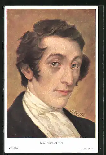 Künstler-AK Komponist C. M. von Weber im Portrait