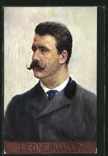 AK Komponist Leoncavallo im Portrait