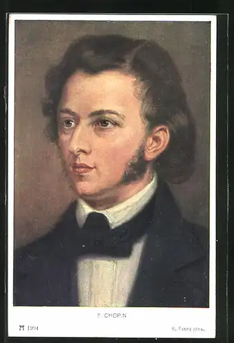 Künstler-AK Komponist F. Chopin im Portrait
