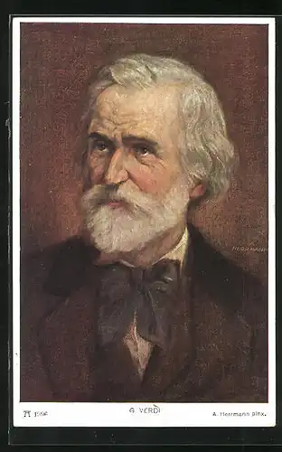 Künstler-AK Komponist G. Verdi im Portrait
