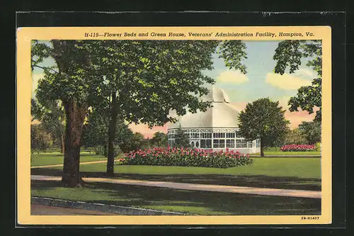 AK Hampton, VA, Flower Beds and Green House, Veteran Administration Facility