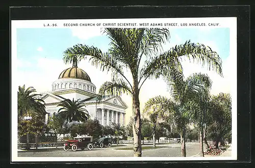 AK Los Angeles, CA, Second Church of Christ Scientist, West Adams Street