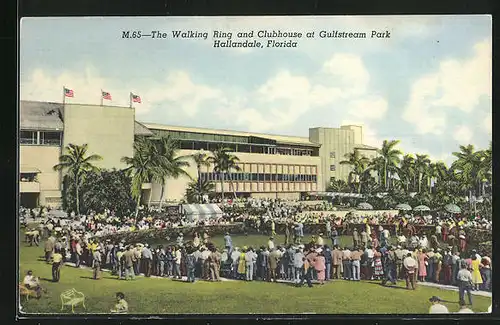 AK Hallandale, FL, The Walking Ring and Clubhouse at Gulfstream Park