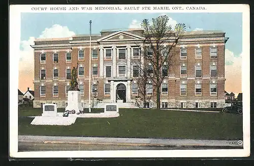 AK Sault Ste Marie, Ontario, Court House and War Memorial