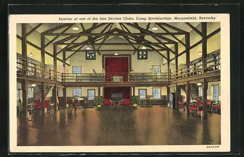 AK Morganfield, KY, Interior of the Service Club Camp Breckinridge