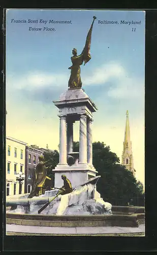 AK Baltimore, MD, Francis Scott Key Monument, Eutaw Place