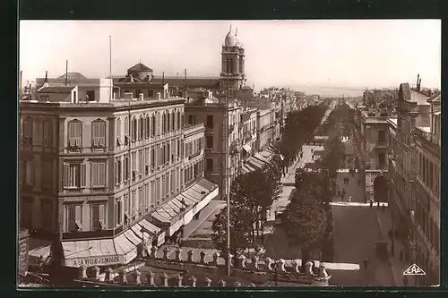 AK Tunis, Perspective des Avenues de France et Jules Ferry