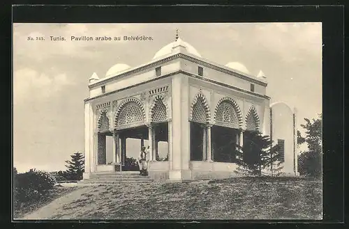AK Tunis, Pavillon arabe au Belvédére