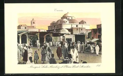 AK Tunis, Mosquee Sidi Marhez et Place Bab-Souika