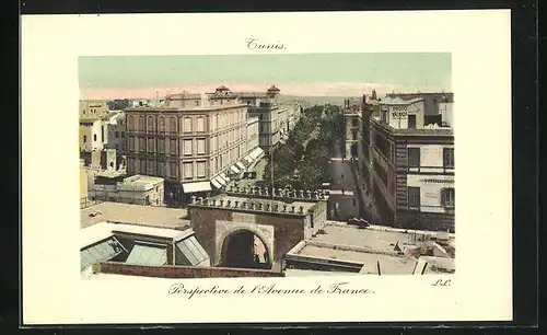AK Tunis, Perspective de l`Avenue de France