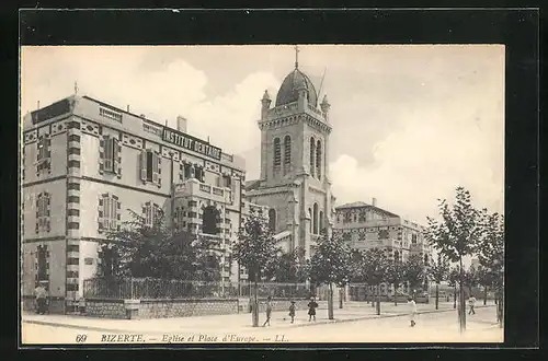 AK Bizerte, Eglise et Place d'Europe